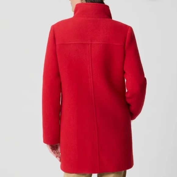 J. Crew Women's Bold Red City Coat Wool Blend - Picture 3 of 13